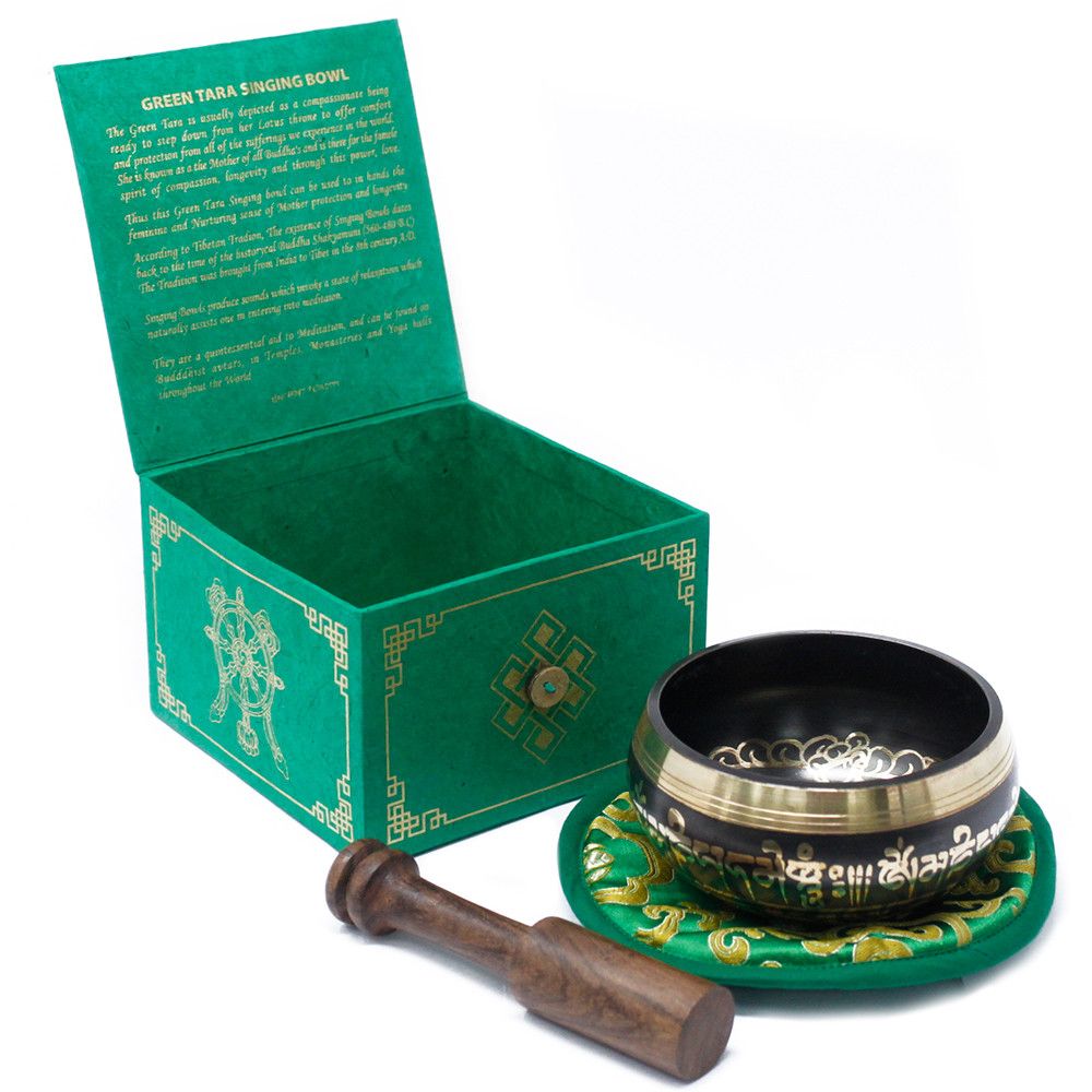 Klangschalen-Set – Grüne Tara – 10 cm