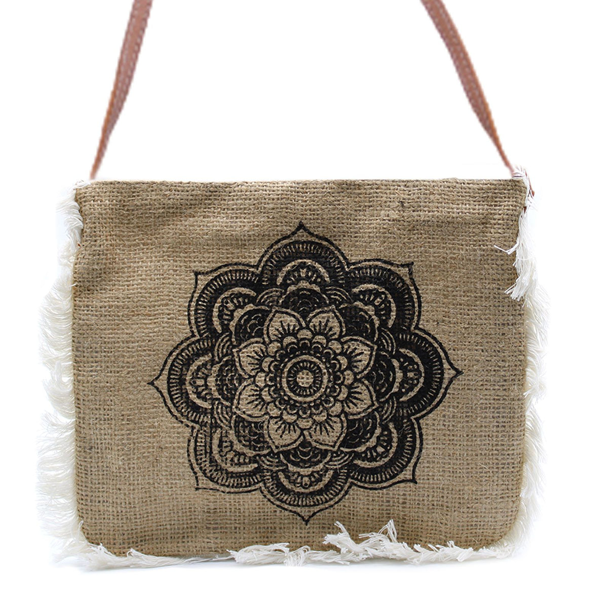 Fransentasche – Mandala bedruckt
