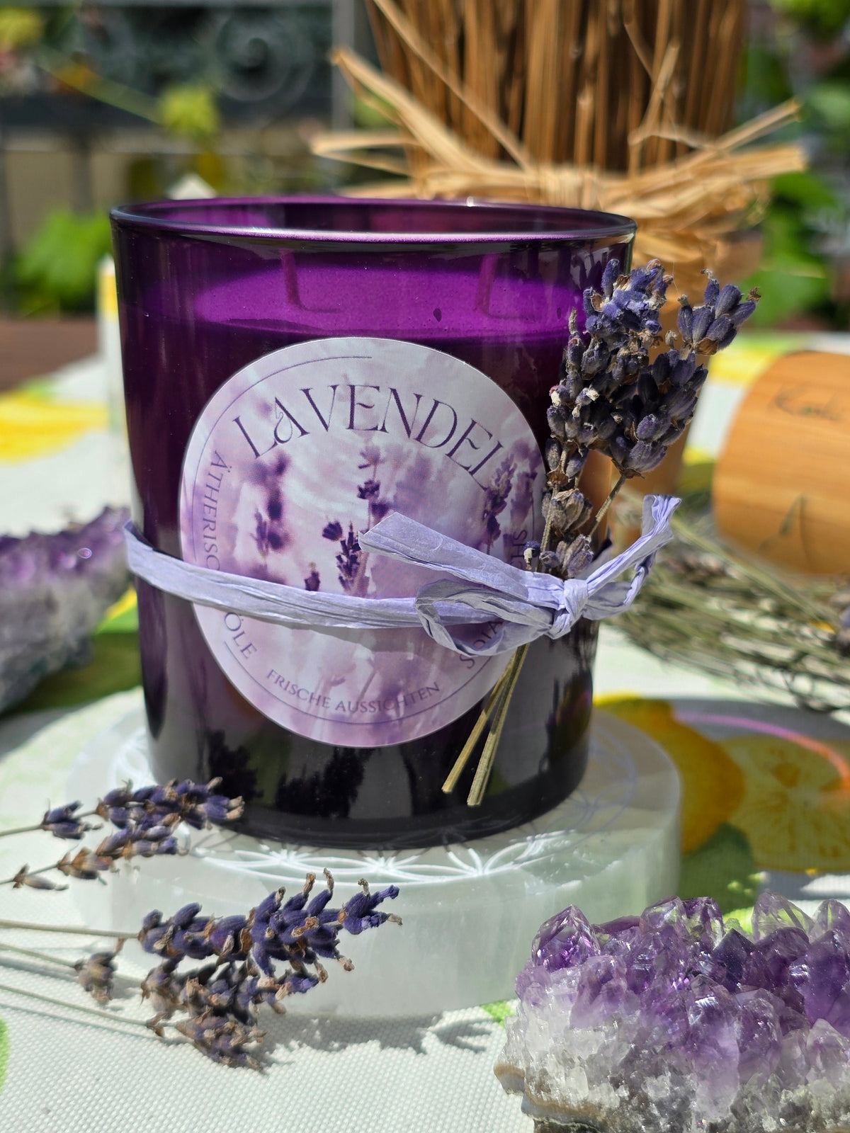 Lavendel-Kerze