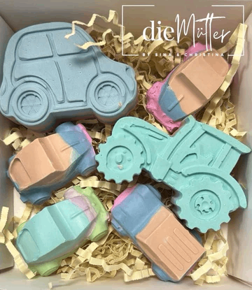 Bunte REGENBOGEN Straßenmalkreide Traktor 5er Set