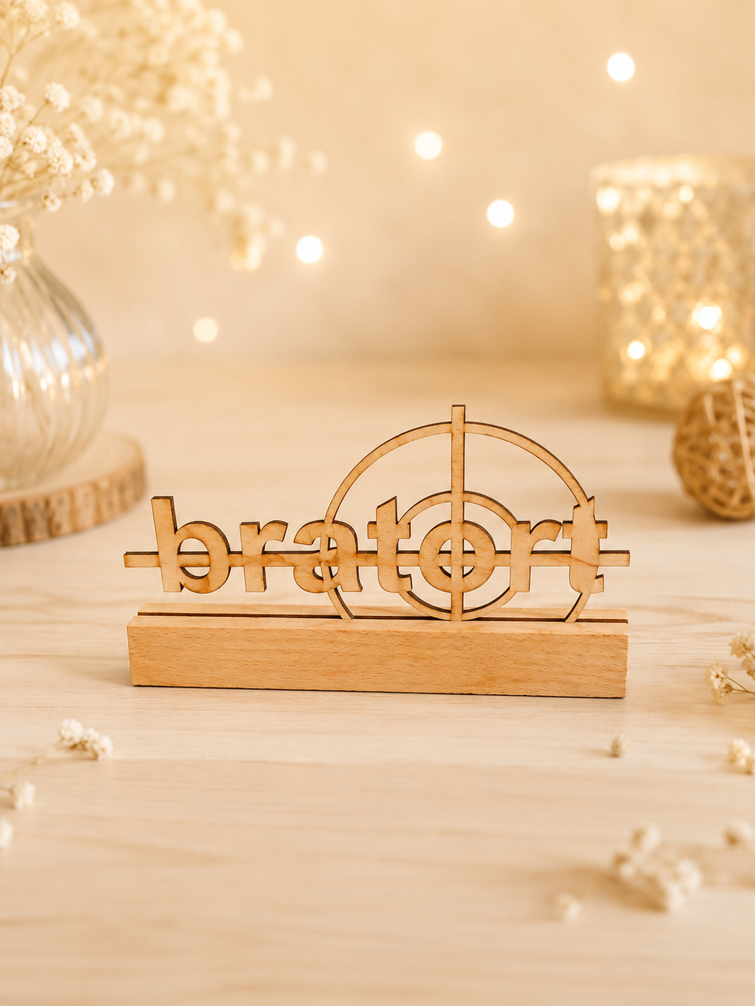 Dekoschriftzug „Bratort“ aus Holz von mk-kreativ
