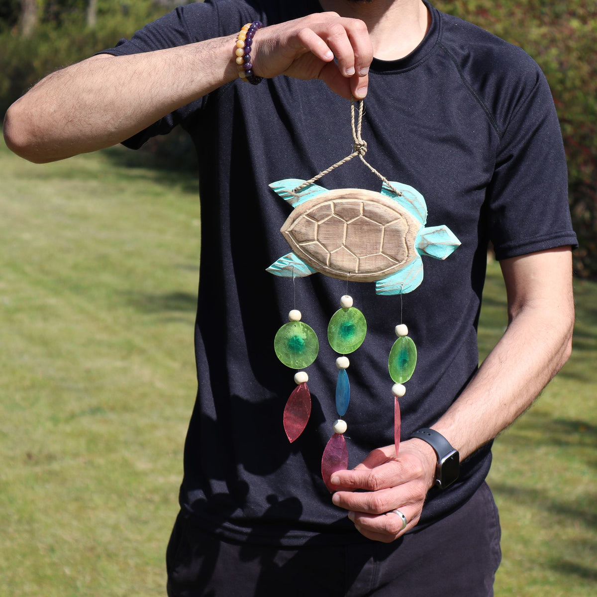 Windspiel Capiz – Schildkröte aqua