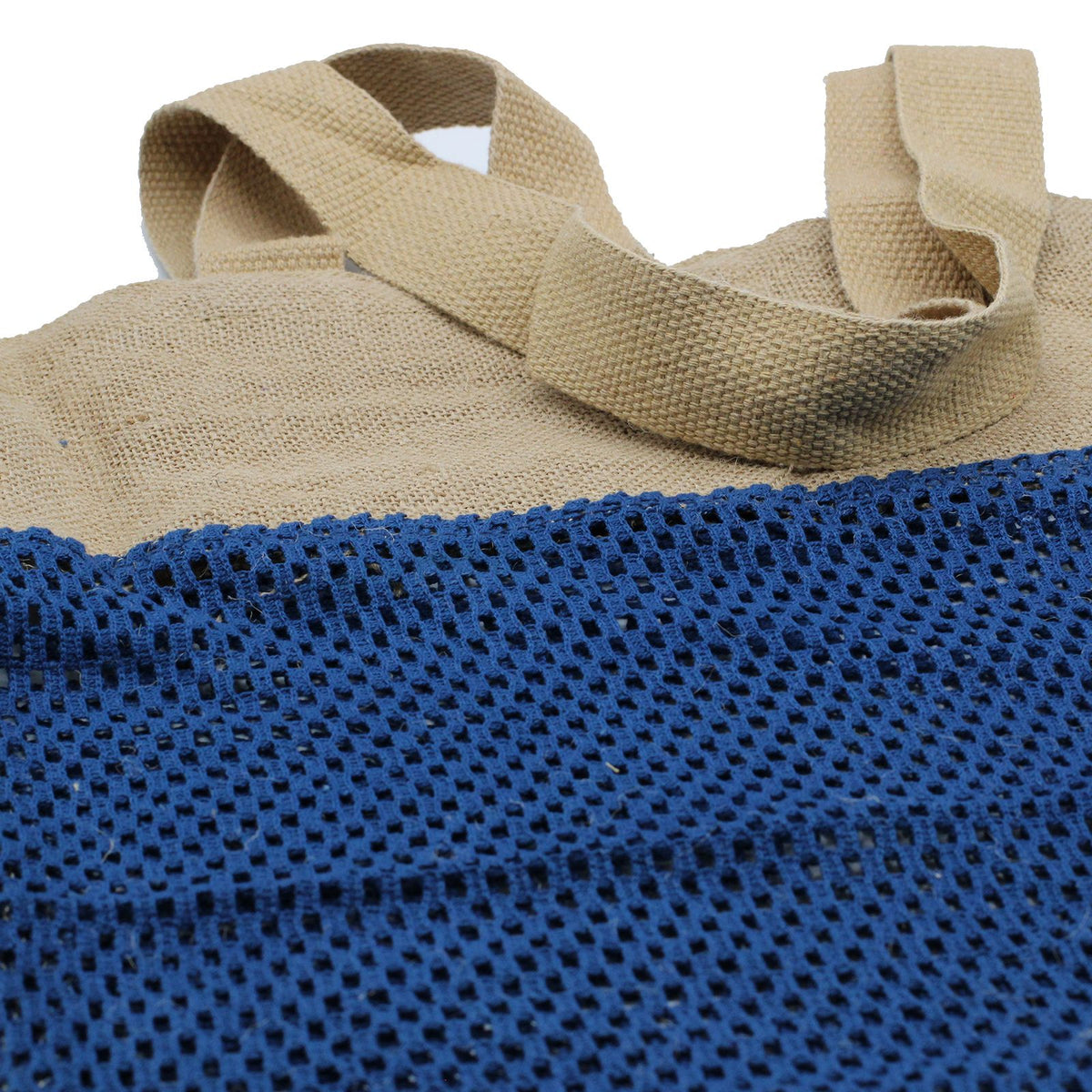 Netztasche – Jute & Baumwolle – Denim