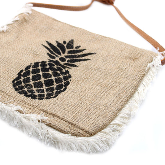 Fransentasche – Ananas bedruckt
