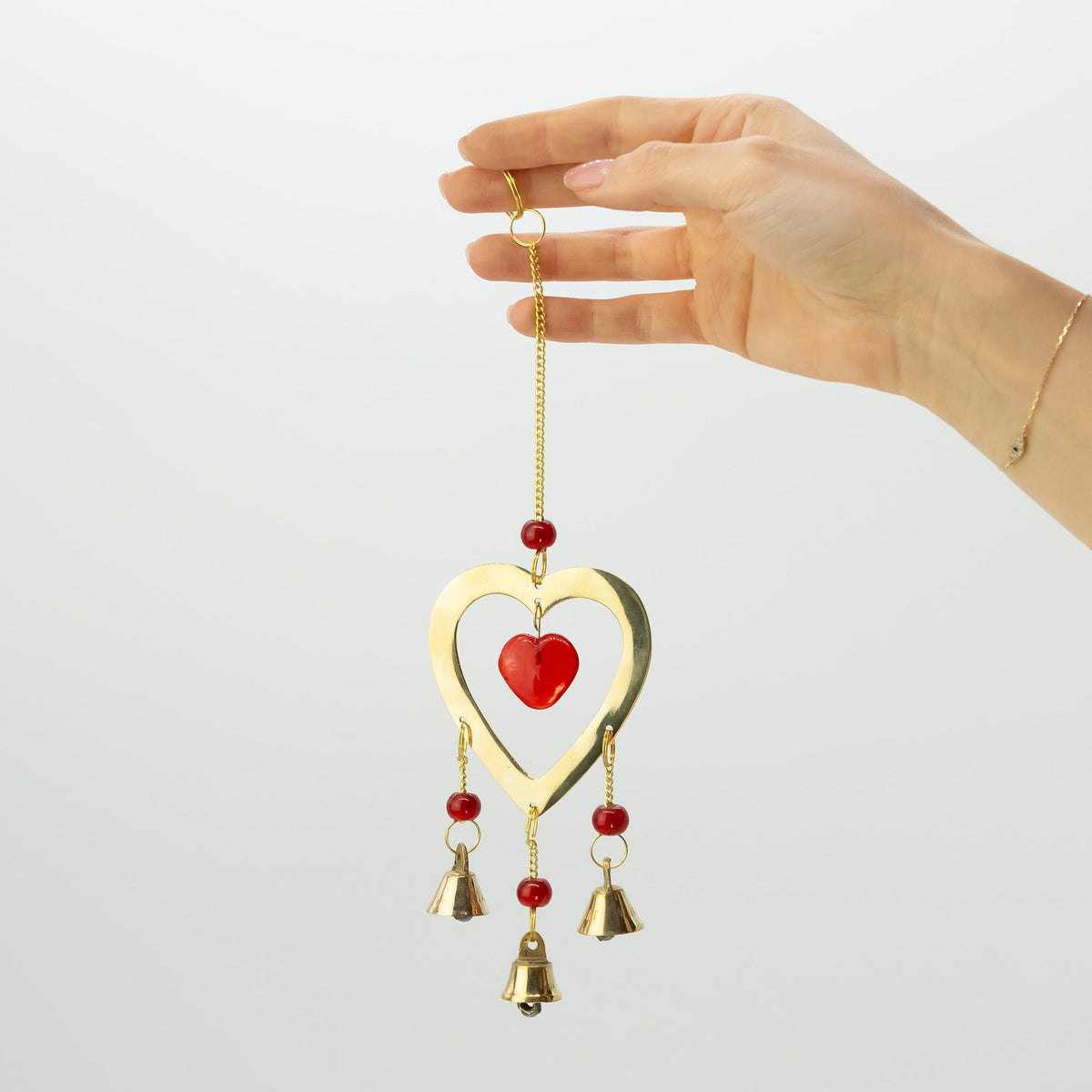 Glockenspiel – Messing Herzperlen – 24 cm