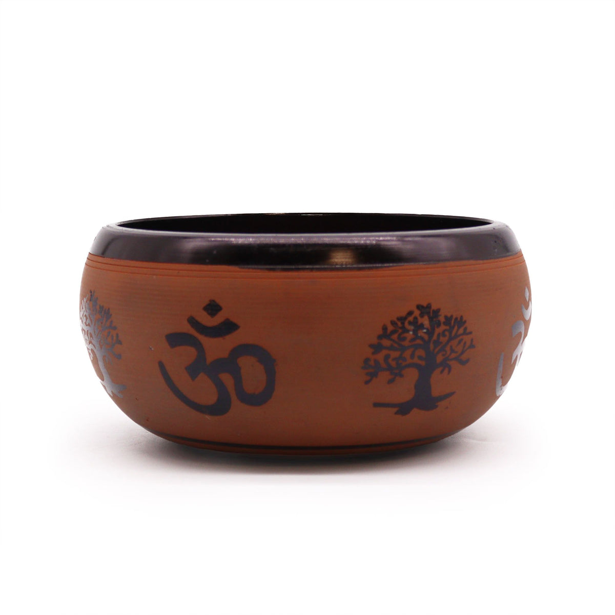 Klangschale – Erdpulver Om Buddha – 16 cm