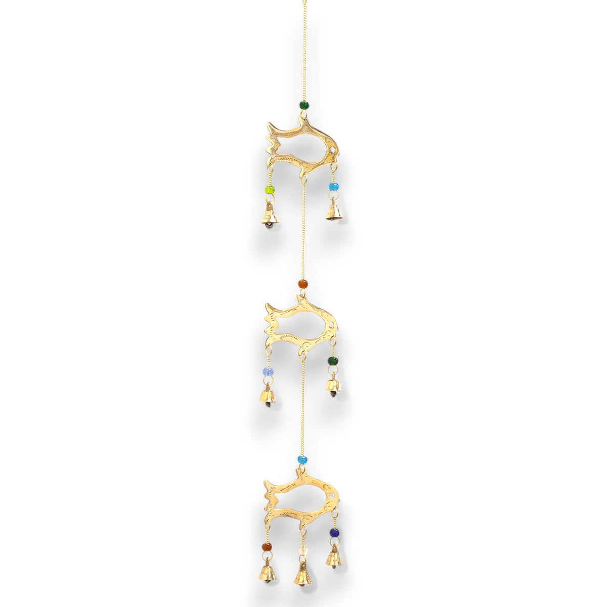 Glockenspiel – Messing Fisch – 7 Glocken – 54 cm