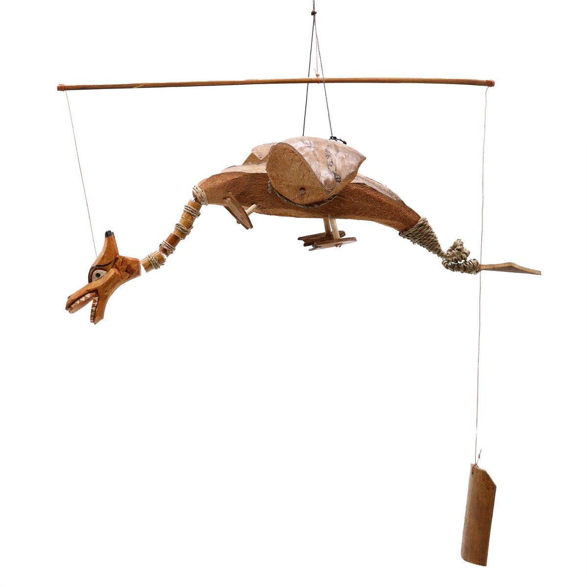Mobile – Kokosnuss-Drache natur – 37 cm