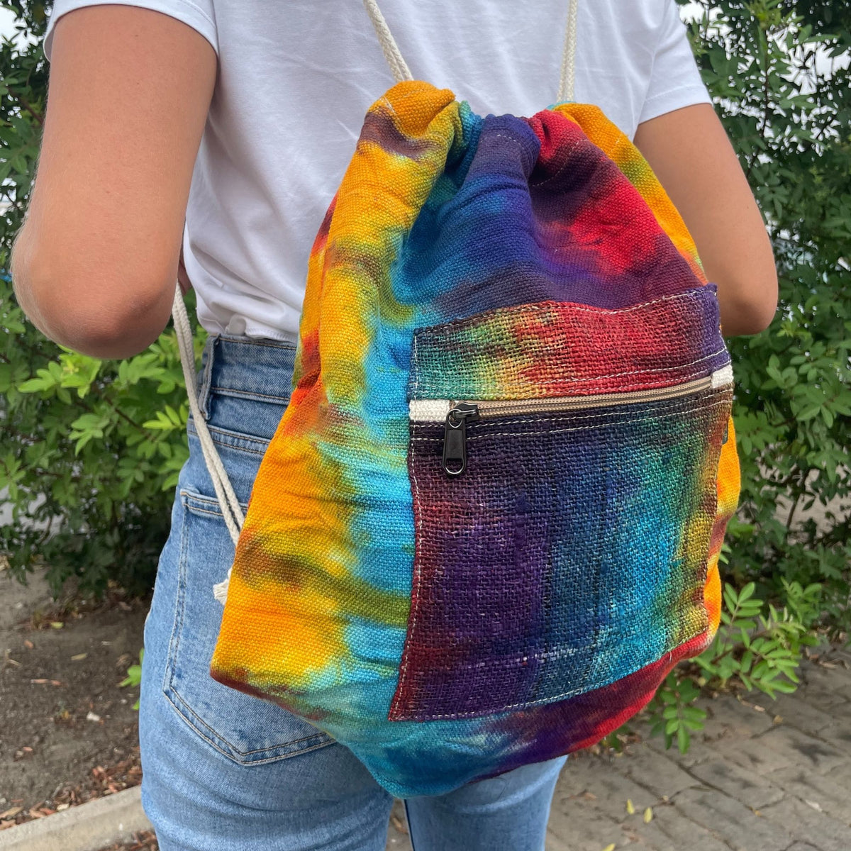 Hanf-Turnbeutel – Batik