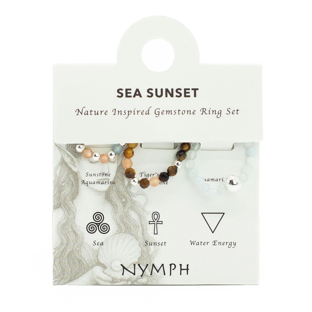 Ring-Set – Edelstein Nymph Spirit – Sea Sunset