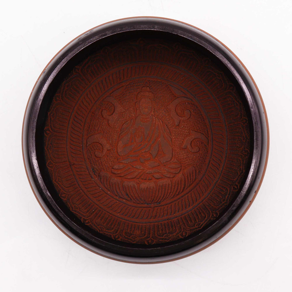 Klangschale – Erdpulver Om Buddha – 16 cm