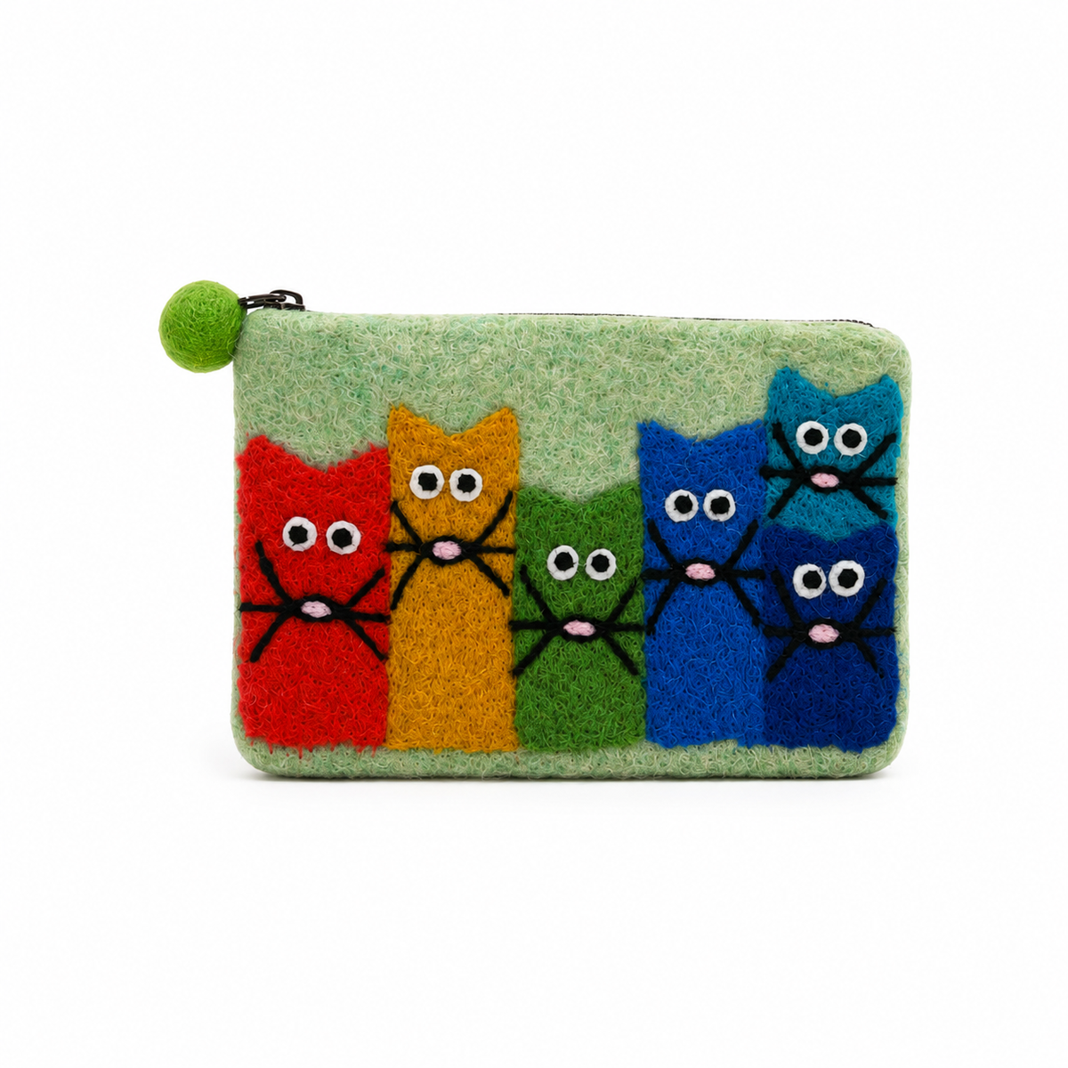 Filz-Täschchen – Neugierige Katzen – 3er-Set