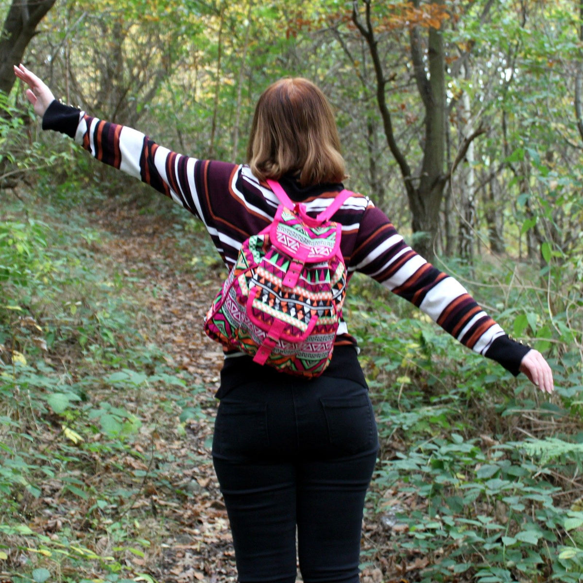 Rucksack – Jacquard – Rosa