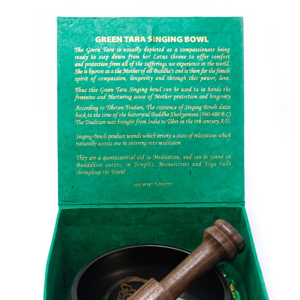Klangschalen-Set – Grüne Tara – 10 cm