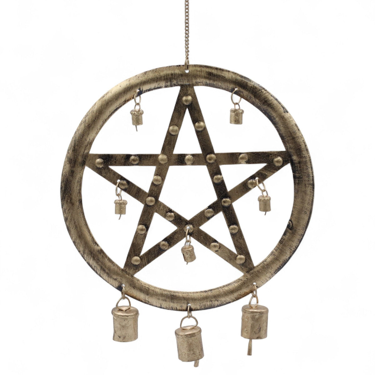 Glockenspiel – Pentagramm mit Kuhglocken – 49 cm