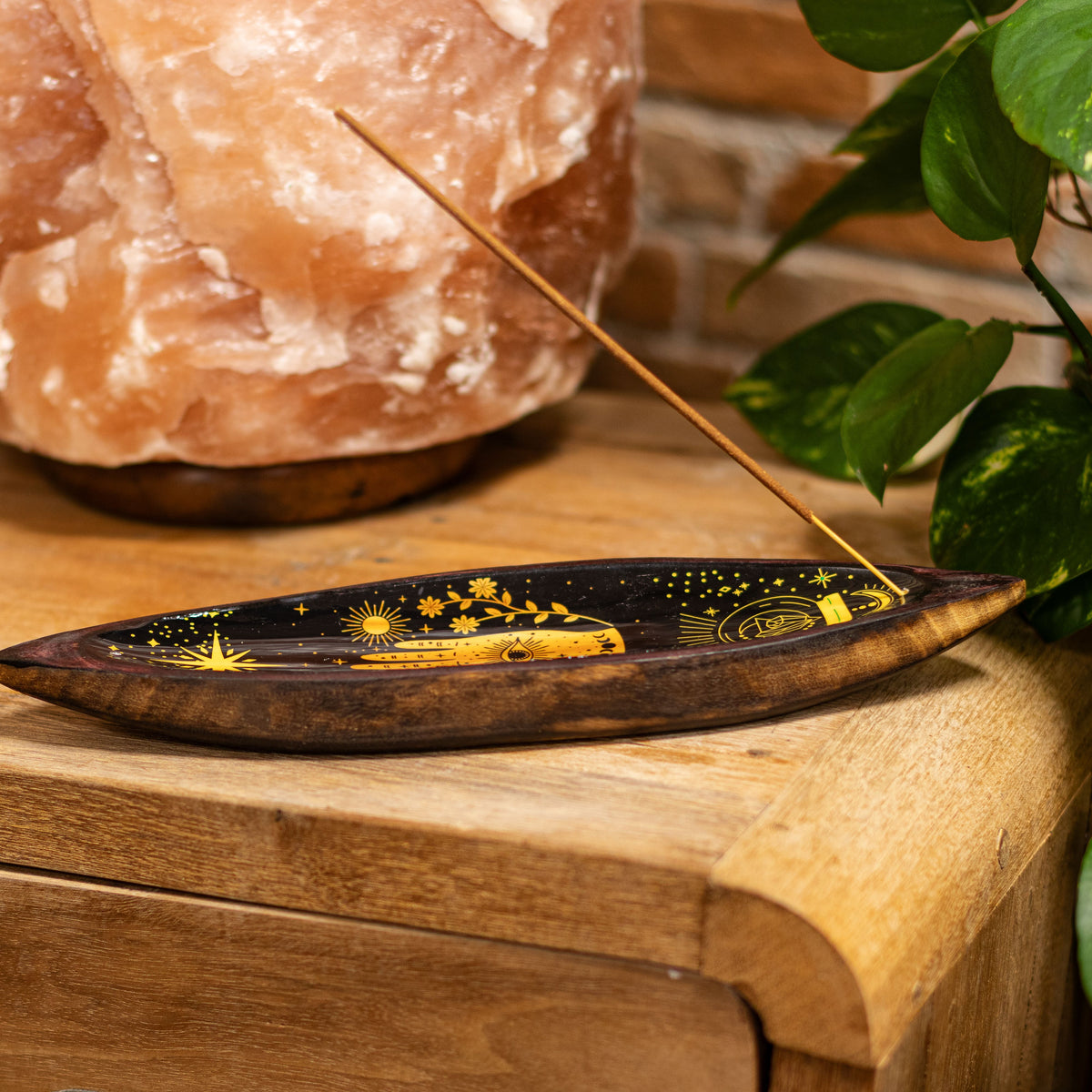 Räucherschale – Mangoholz emailliert Hamsa