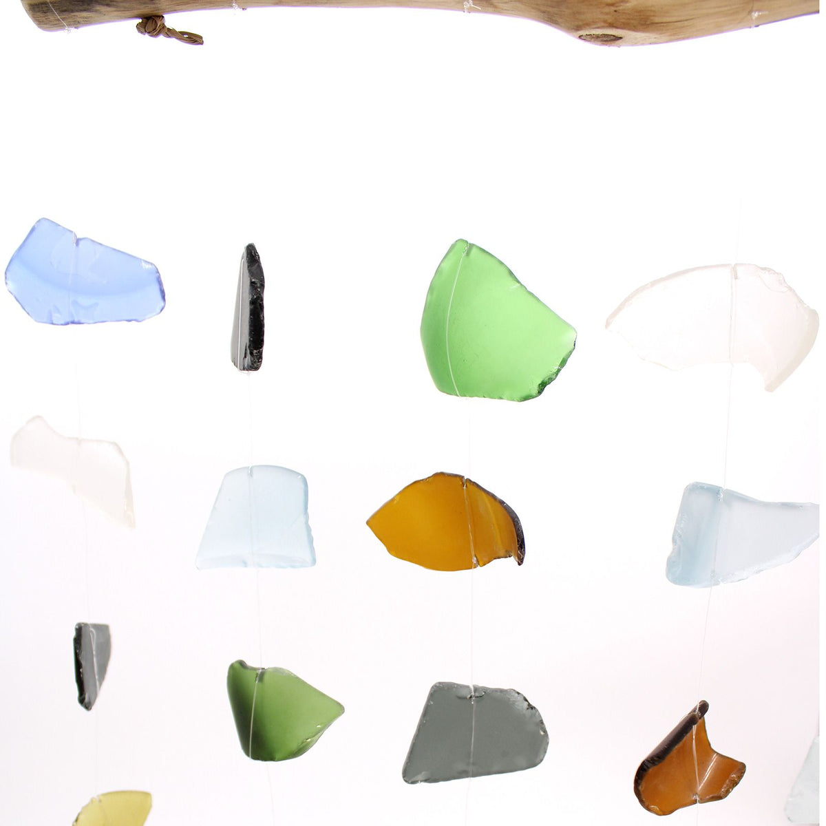 Windspiel aus Recyclingglas – bunt