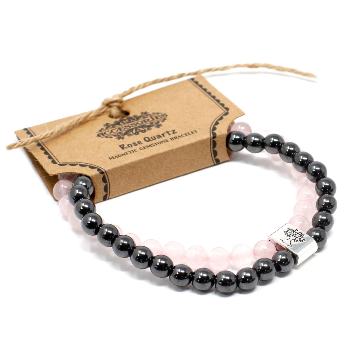 Armband – Magnet-Edelstein Rosenquarz