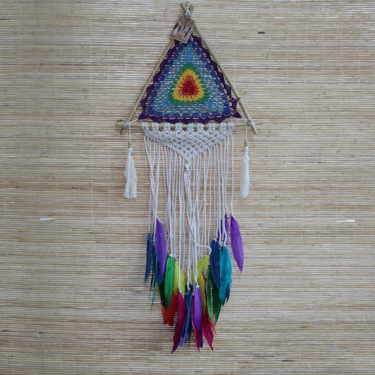 Bali-Traumfänger mittel – Pyramide – bunt