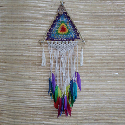 Bali-Traumfänger mittel – Pyramide – bunt