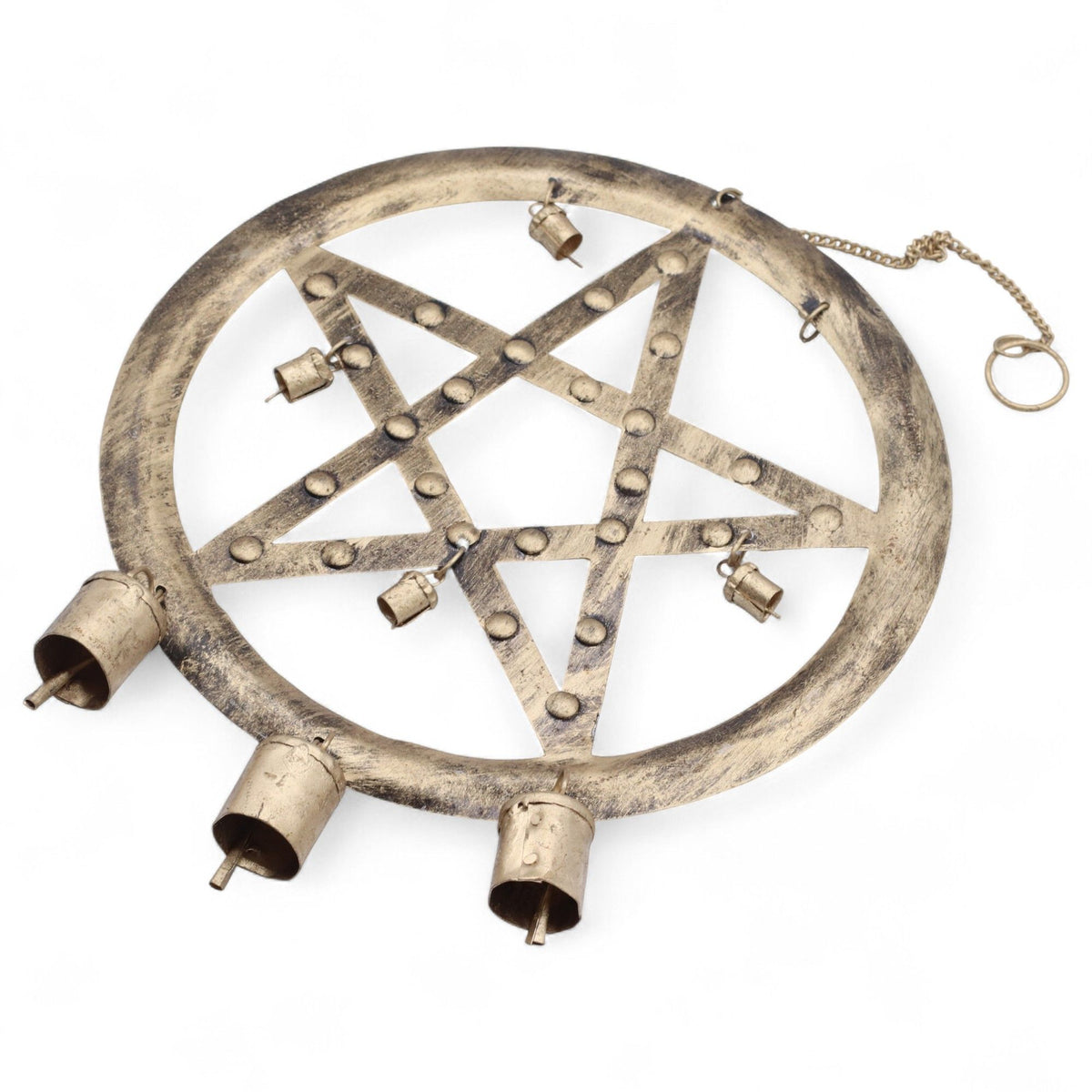 Glockenspiel – Pentagramm mit Kuhglocken – 49 cm
