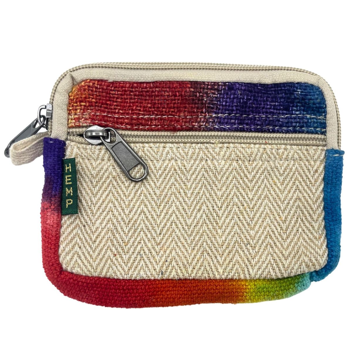 Hanf-Täschchen quadratisch – Batik