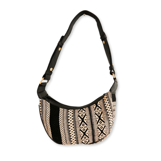 Hobo-Tasche – Jacquard – Grau Metro