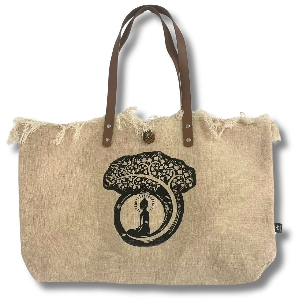 Tragetasche mit Ledergriff – Buddha