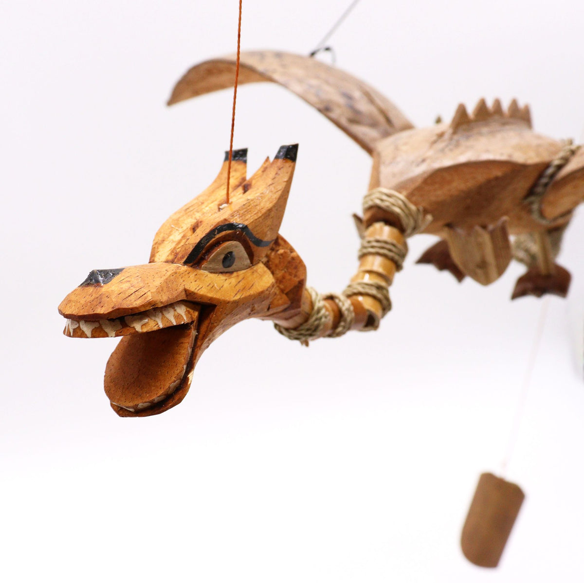 Mobile – Kokosnuss-Drache natur – 37 cm