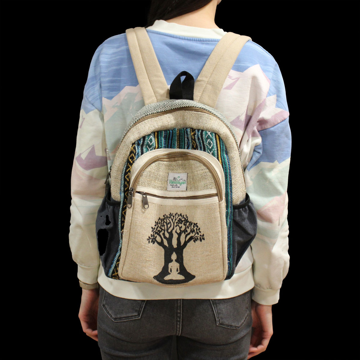 Hanf-Rucksack klein – Bodhi-Baum
