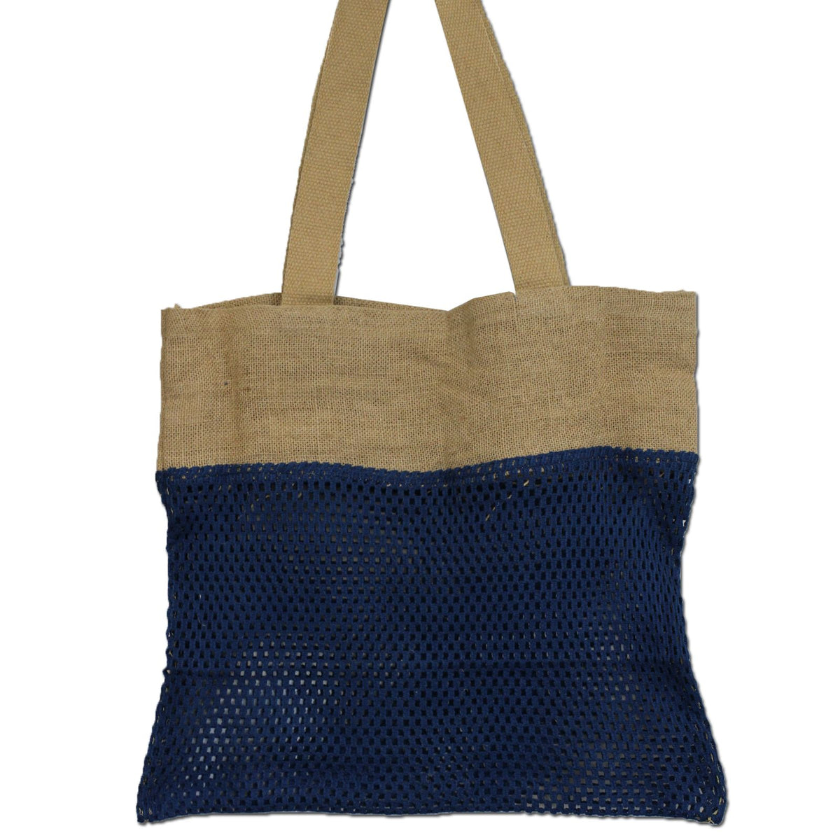 Netztasche – Jute & Baumwolle – Denim
