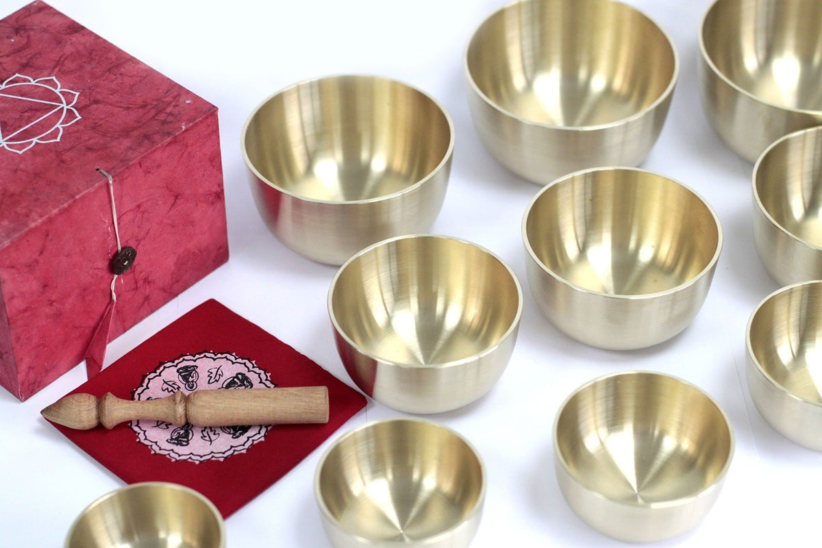 Klangschalen-Set – Glockenmetall – 10-teilig