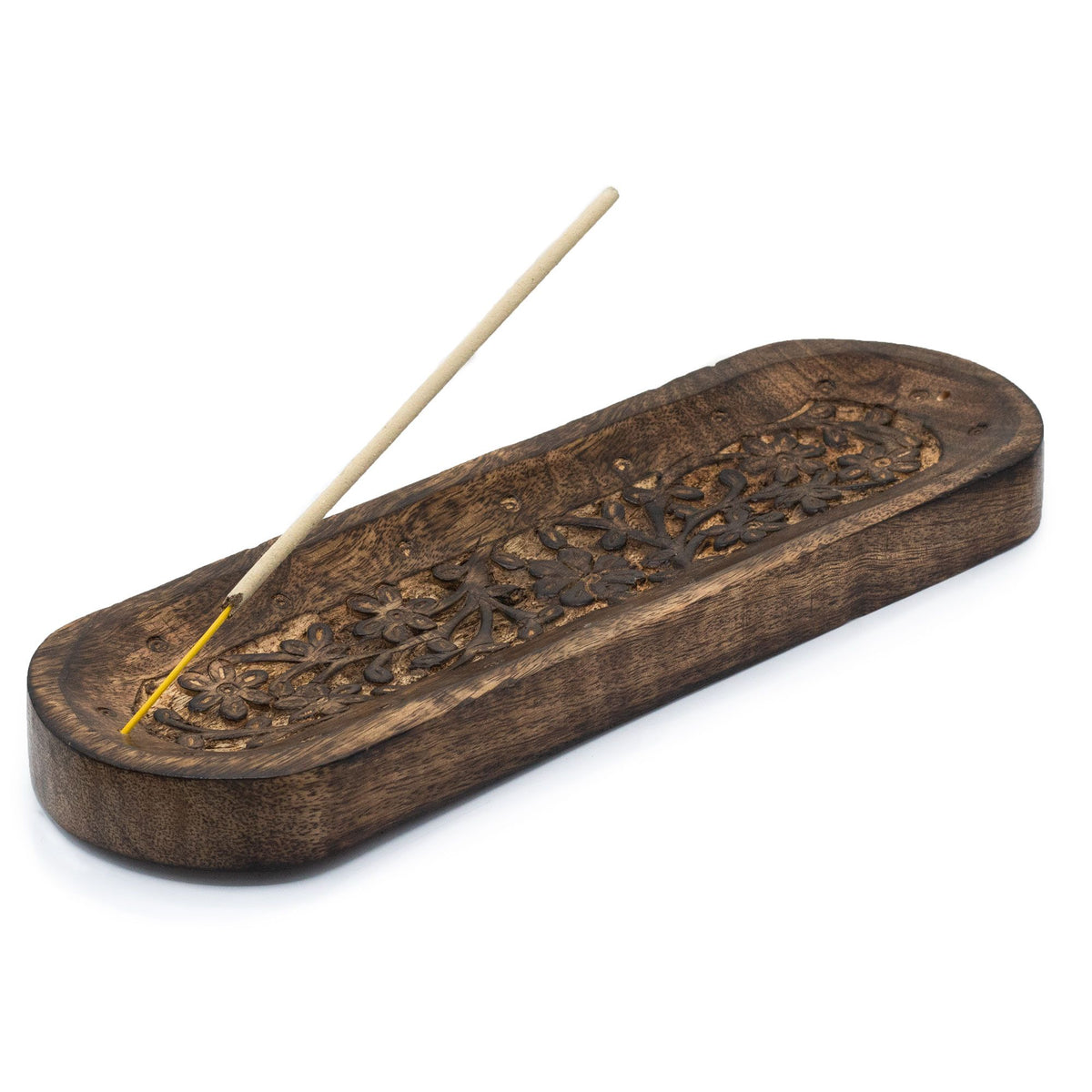 Räuchertablett – groß 30x10 cm – Blumen