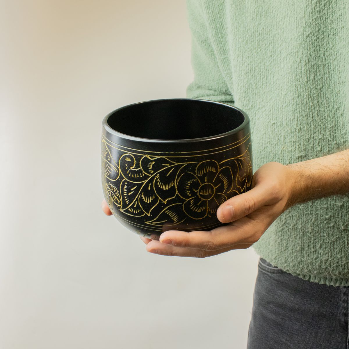Klangschale – Pilz gelb – 15 cm