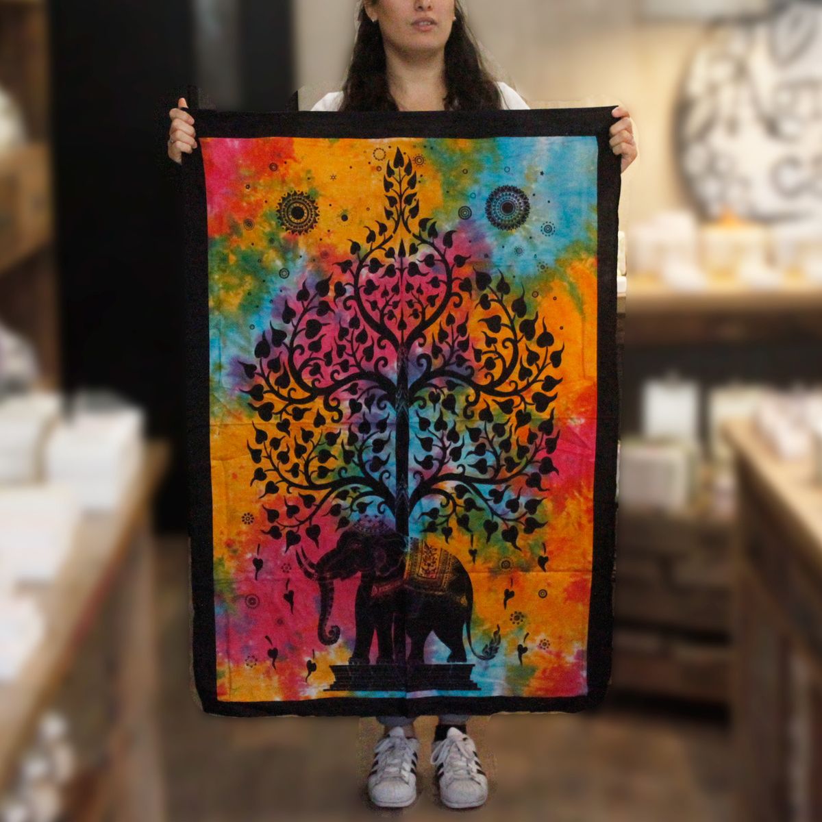 Wandtuch – Baumwolle Elefantenbaum