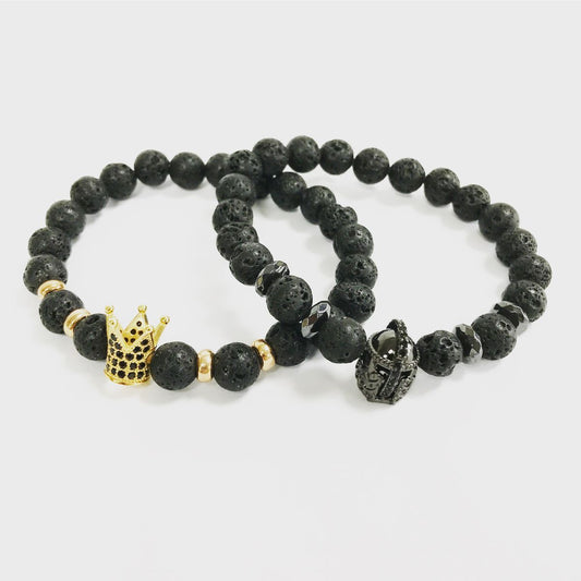 Armband – Boho Engelsflügel schwarzer Achat