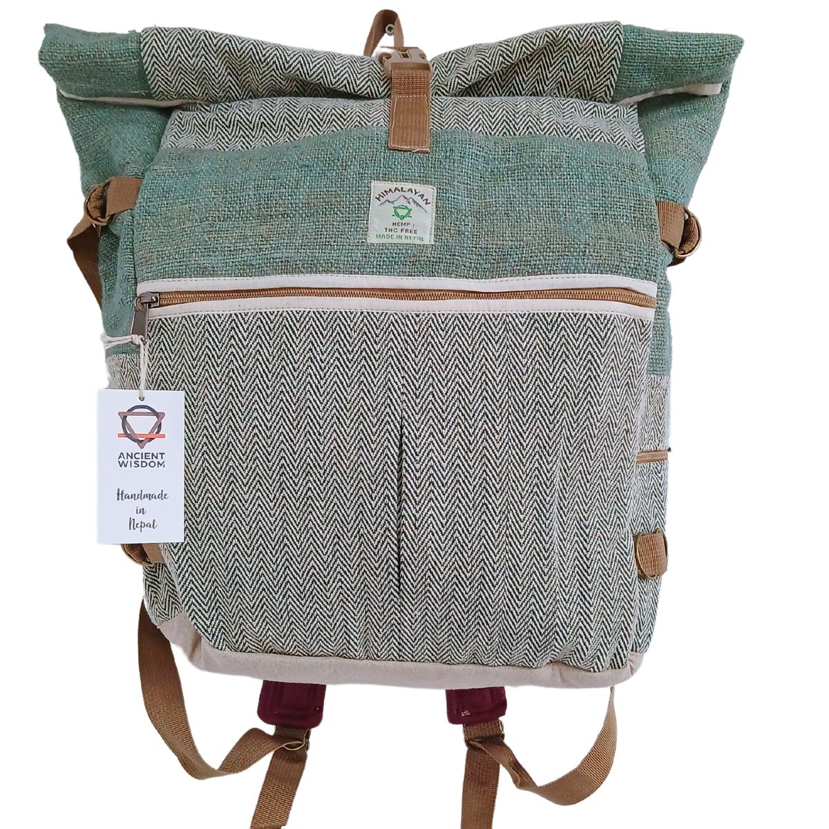 Rollrucksack – Hanf Trekking salbei
