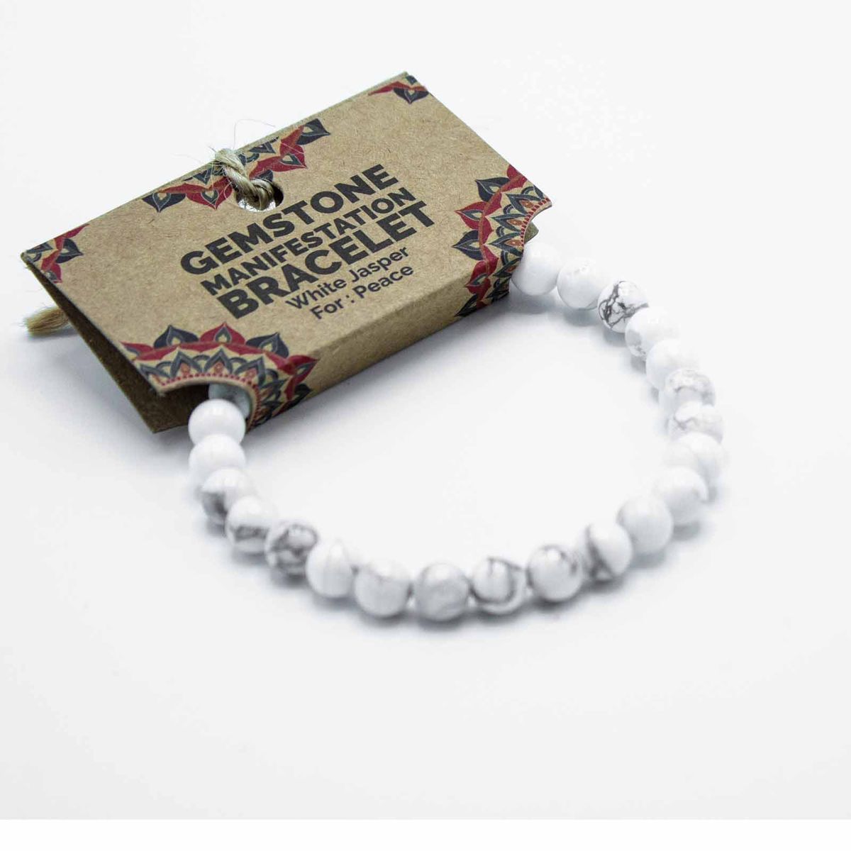Armband – Manifestation weißer Jaspis Frieden