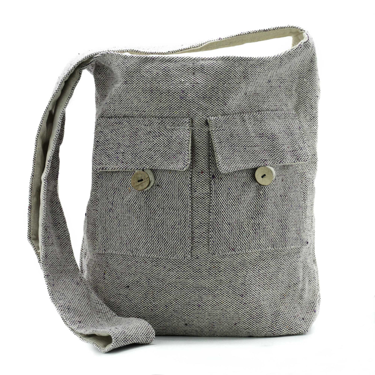 Tasche Naturtöne mit 2 Fächern – Lavendel – groß