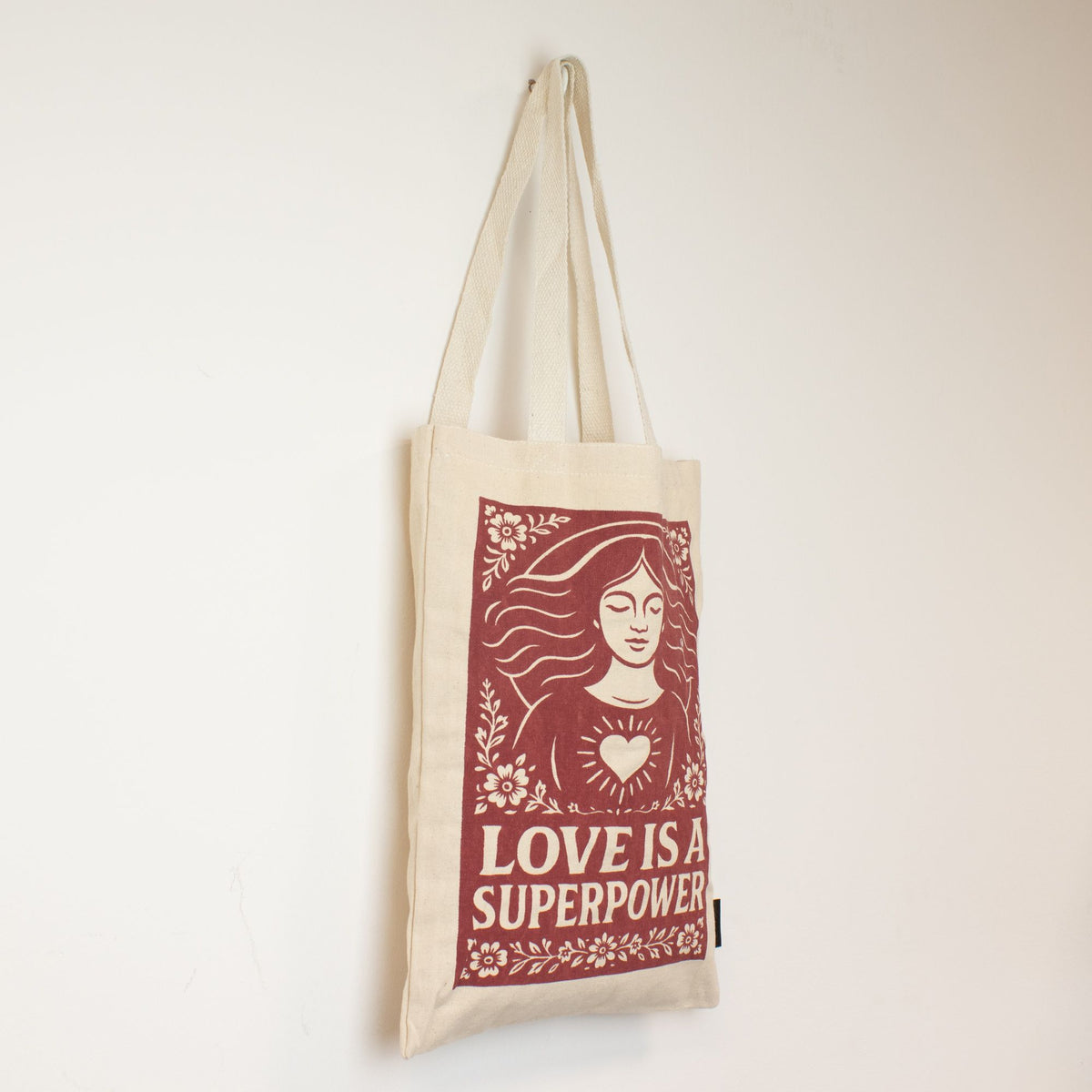 Tasche Toni mit Reißverschluss – Love is a Super Power