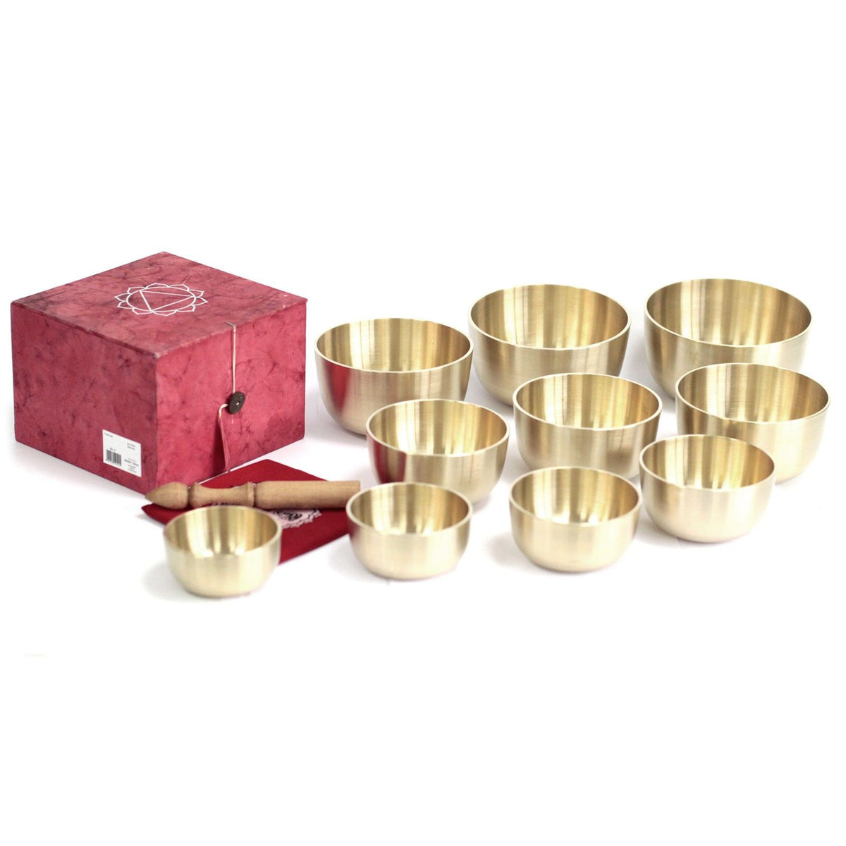 Klangschalen-Set – Glockenmetall – 10-teilig