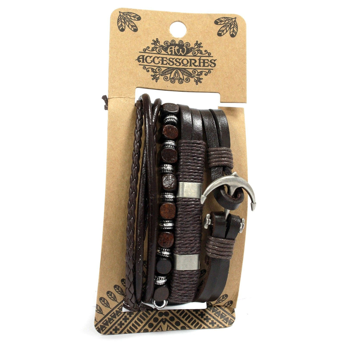 Armband-Set Herren – Metall & Leder – sortiert