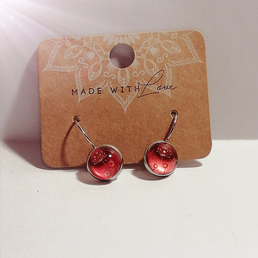 Ohrringe „Blume Rot“ – 10 mm
