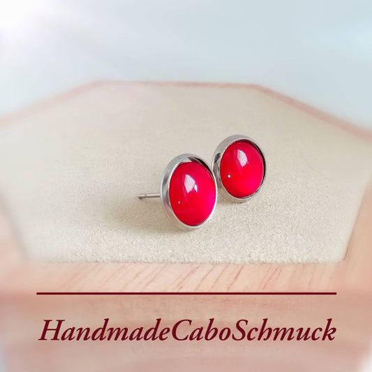 Ohrringe „Rot Allergikergeeignete“ – 10 mm