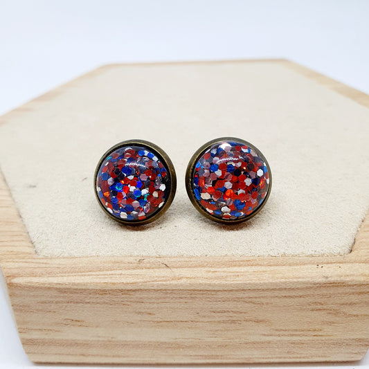 Ohrringe „Konfetti Bunt“ – 12 mm