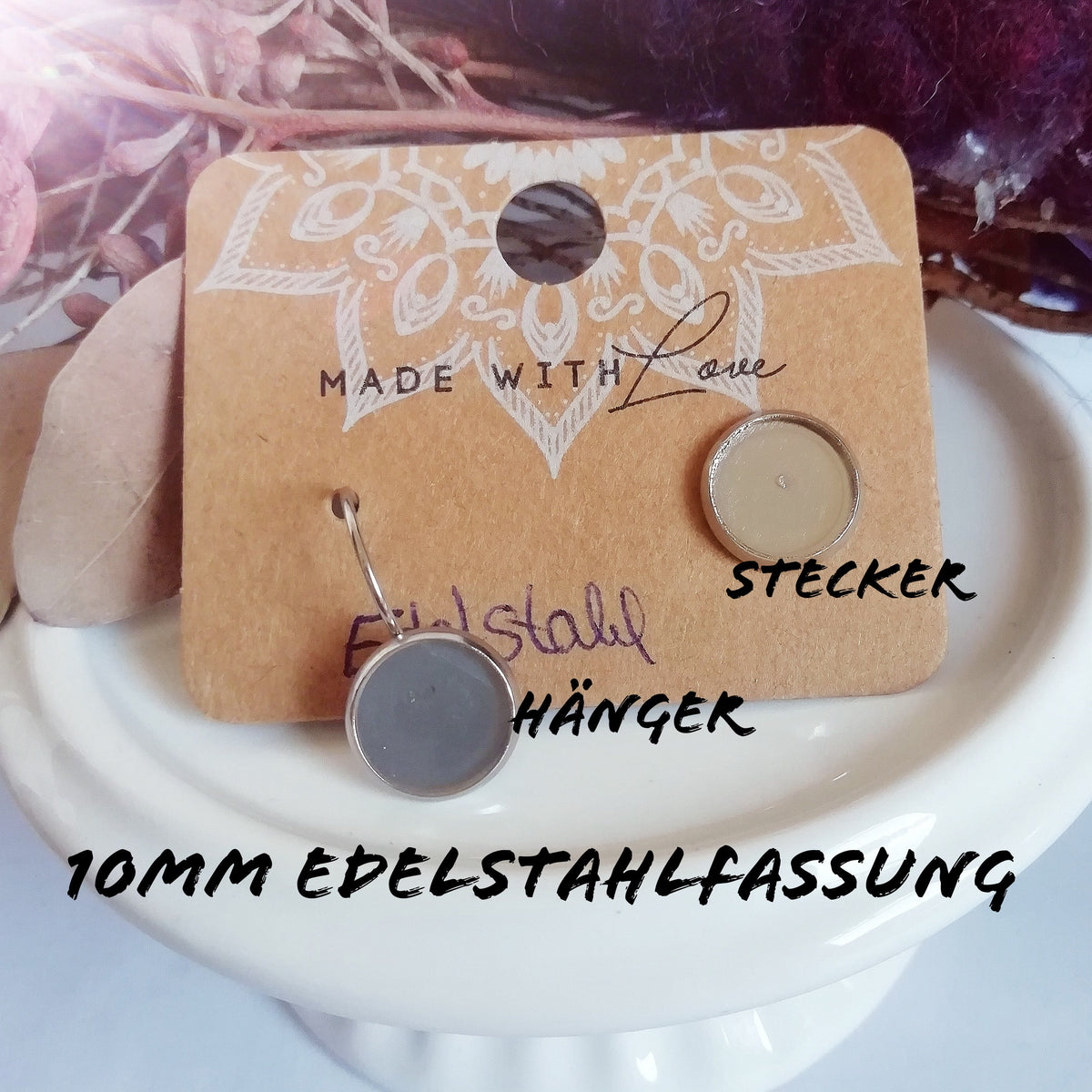 Ohrringe „Cateye Hellgrün Kiwi“ – 10 mm