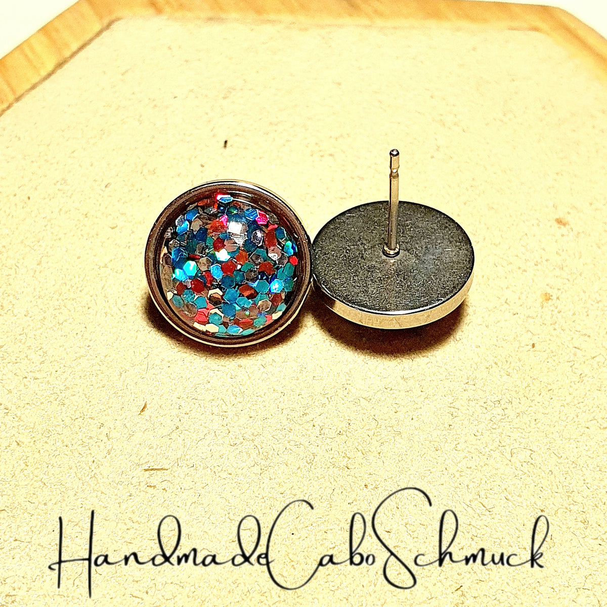 Ohrringe „Regenbogen Konfetti“ – 12 mm