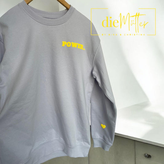 Statement-Sweatshirt „Power“ – Flieder