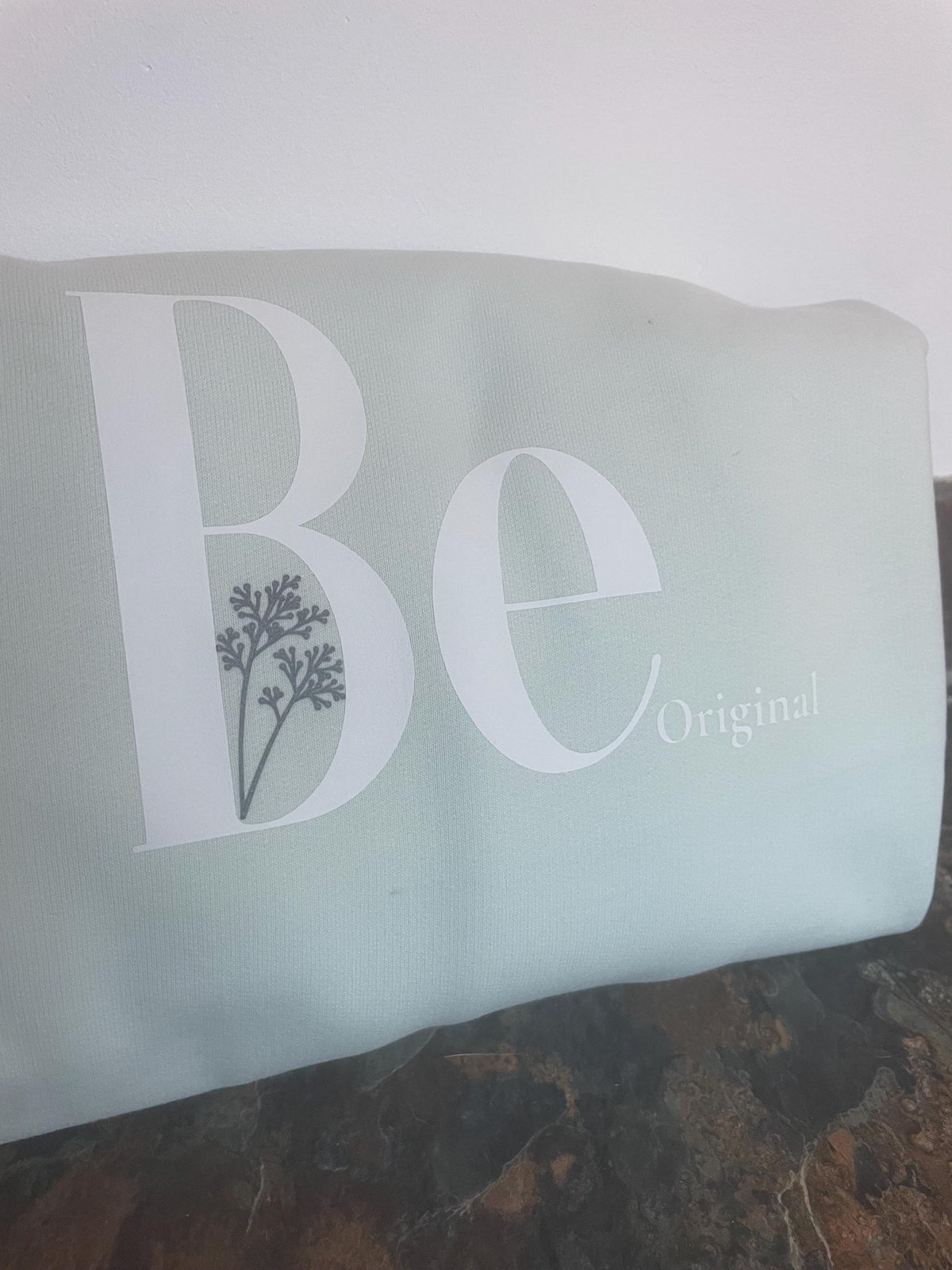 Statement-Sweatshirt „Be Original“ – Mint