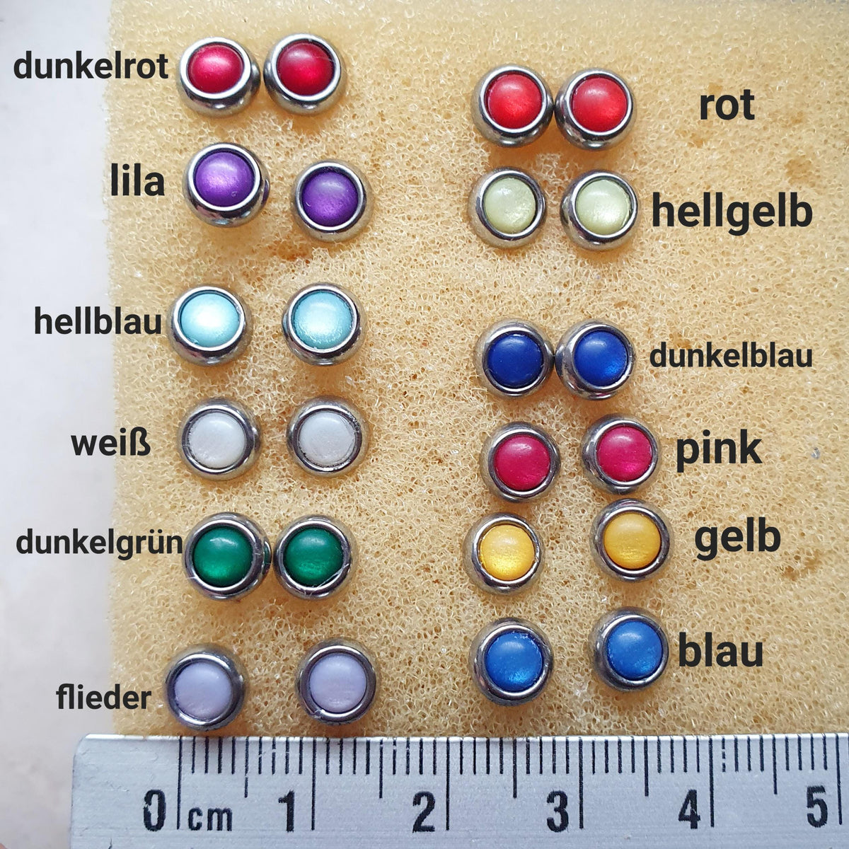 Ohrstecker „Silber Gold“ – 4 mm
